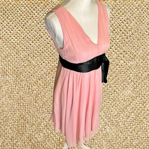 RARE NWT Michael Kors Spring 2007 RTW Silk Ballerina Pink / Black A-Line Dress - Picture 15 of 16